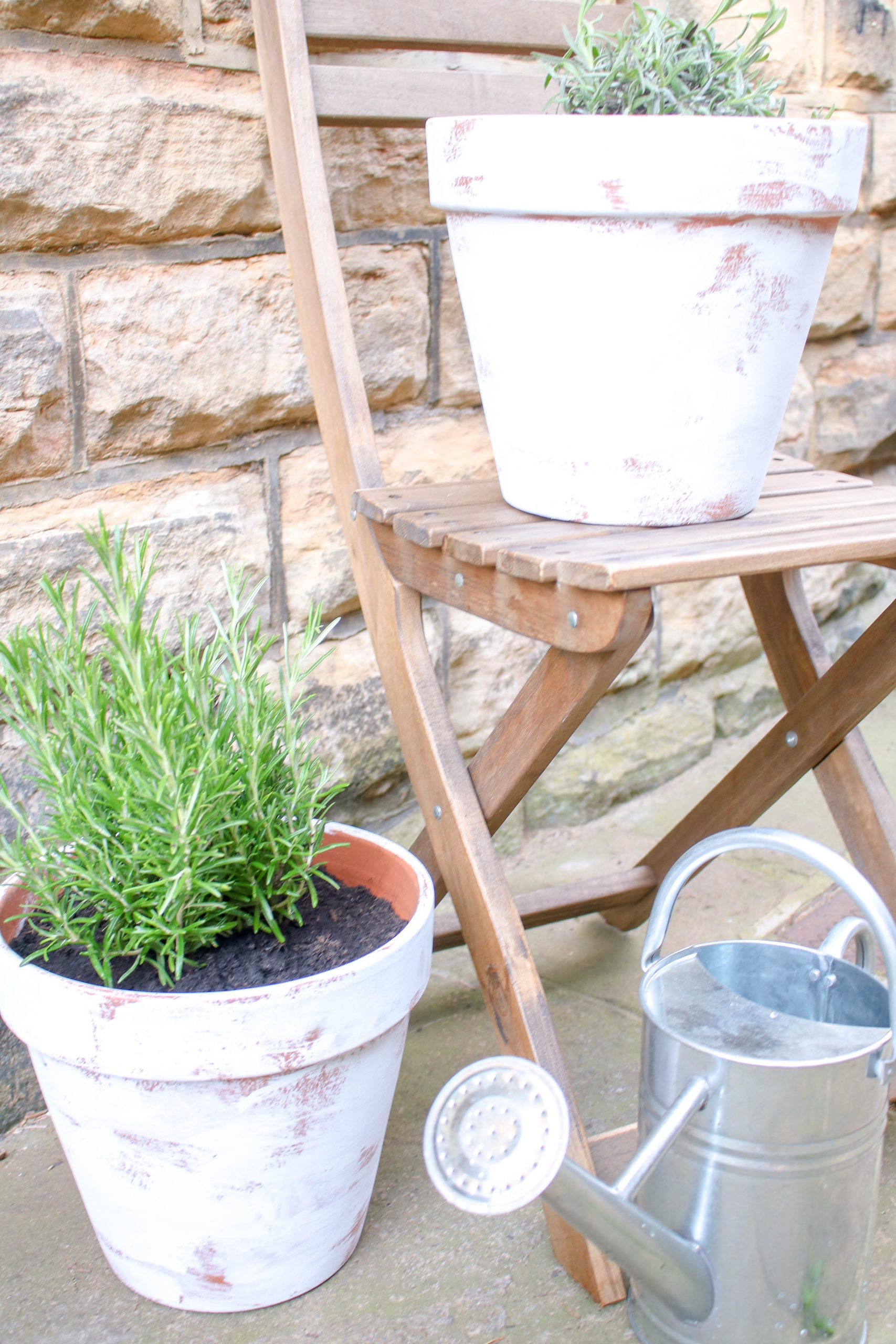 DIY Aged Terracotta Plant Pots