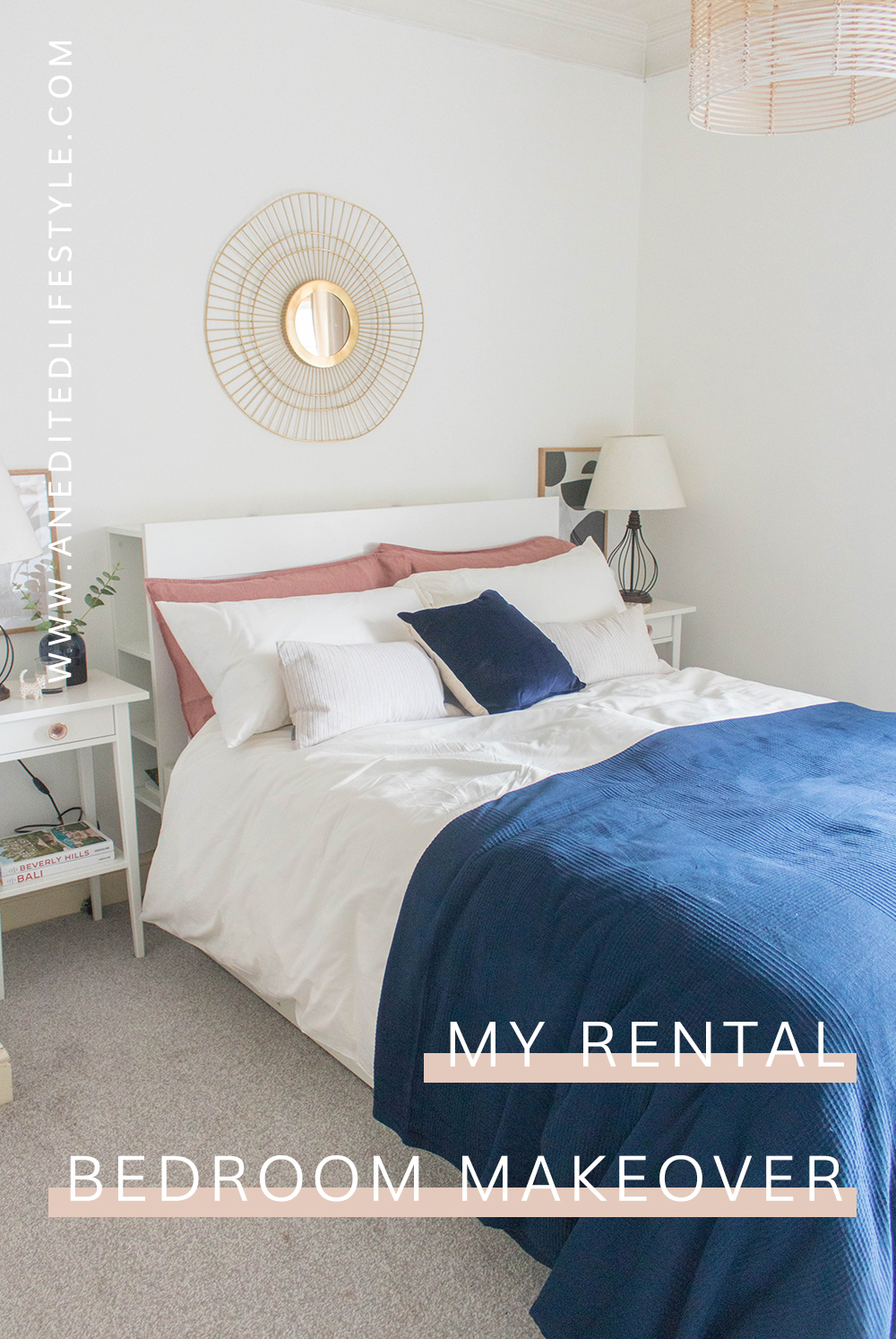 rental bedroom makeover pinterest