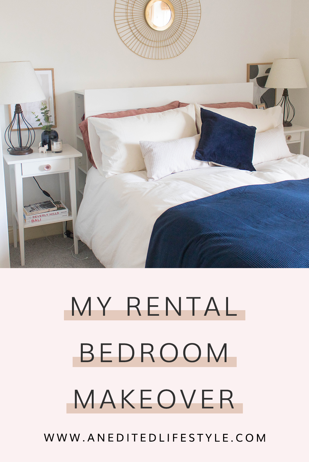 rental bedroom makeover pinterest