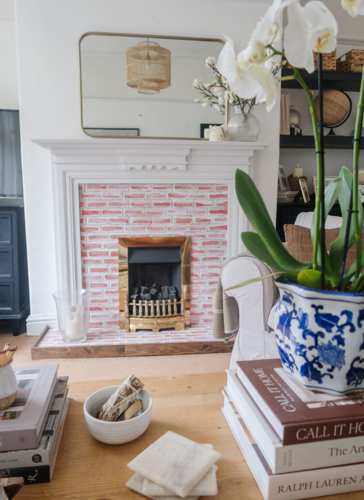 an edited lifestyle interiors diy renter friendly fireplace makeover